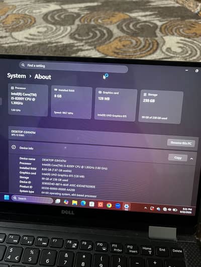 DELL XPX 9365 2 in 1 Core i5 8th Generation