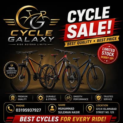 You will find all kinds of bicycles.