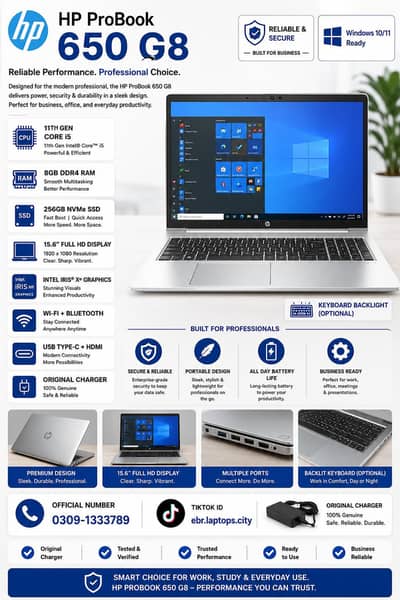 Hp ProBook 650 G8 core i5 11th gen 8/256 nvme