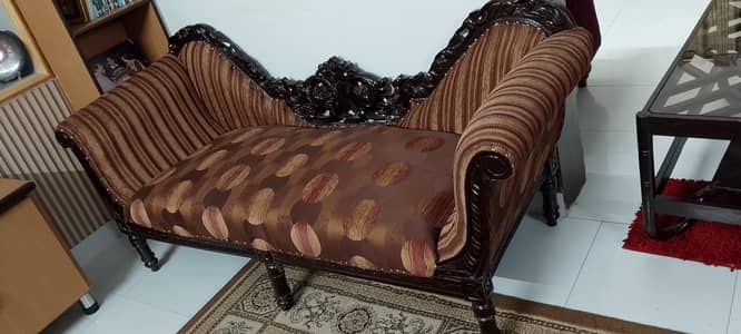 pure wooden brand new dewan with 2 cushions in in excellent condition