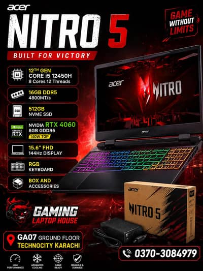 Acer Nitro V | RTX 4060 140w 8GB | Gaming Laptop House