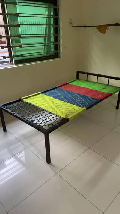 Single Steel Frame Charpai / Folding Bed - Excellent Condition