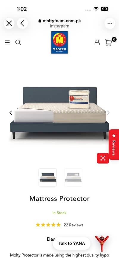 Master moltyfoam mattress protector