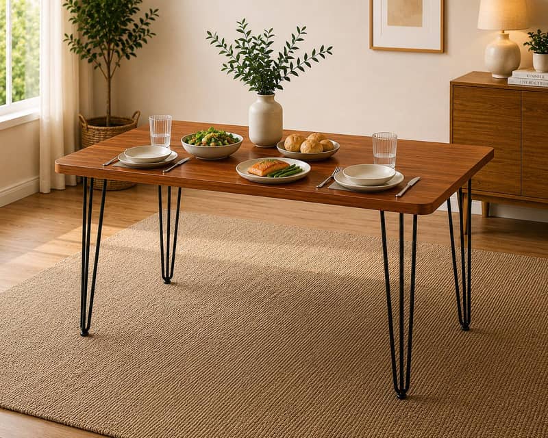 Rectangular shape new home breakfast or dinner table, cafe use table 4