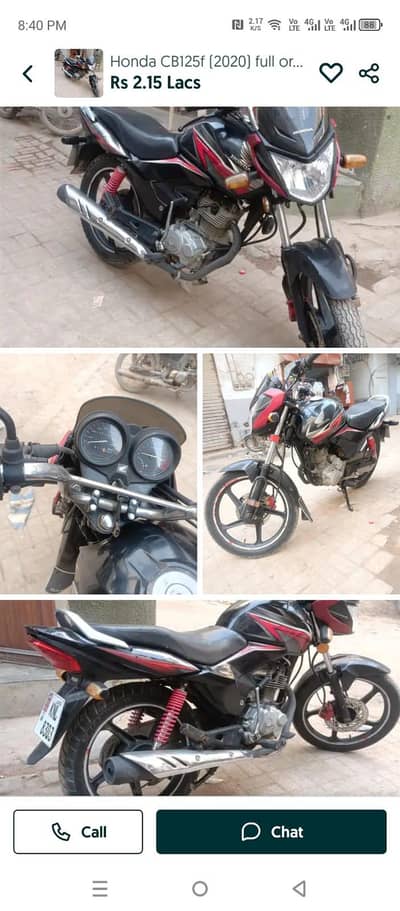 Honda 125 cbF self strat sale