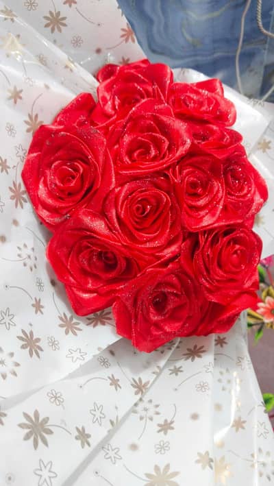 Beautiful Ribbon Flower Bouquet