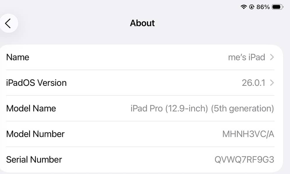 Ipad pro 5th Generation 2