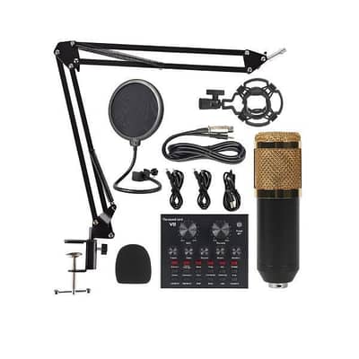 BM800+V8 Condenser Microphone Metal Body K35 mic for mobile