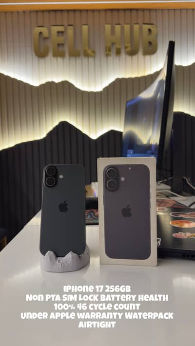 iPhone 17 256GB Non PTA sim lock complete box accessories 100% genuine