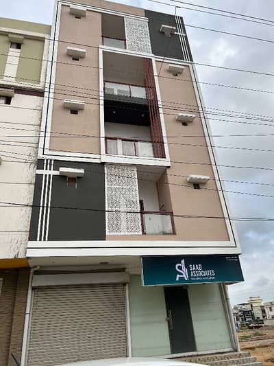 4th floor with roof 2 bed lounge flat for sale in MERCHANT NAVY SOCIETY SCHEME 33 KARACHI