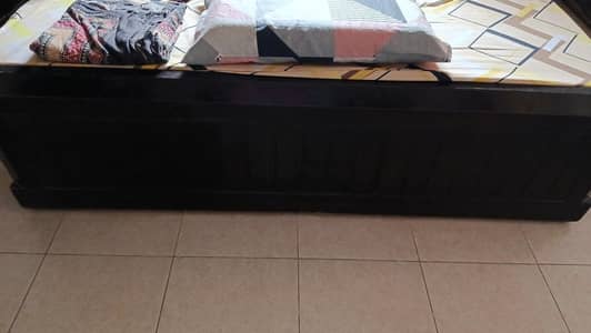 walnut wood bed with mattress 10/10 condition