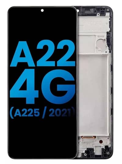 Samsung Mobile A22 original lcd with frame