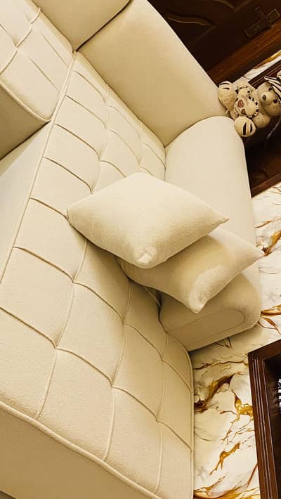 Brand new wooden L-shape Sofa set