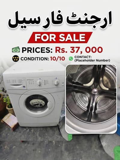 Bompani Automatic Washing Machine 1000 RPM - Excellent Condition