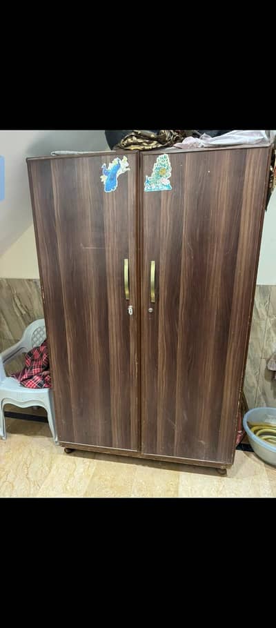 wardrobe with 2 doors.
