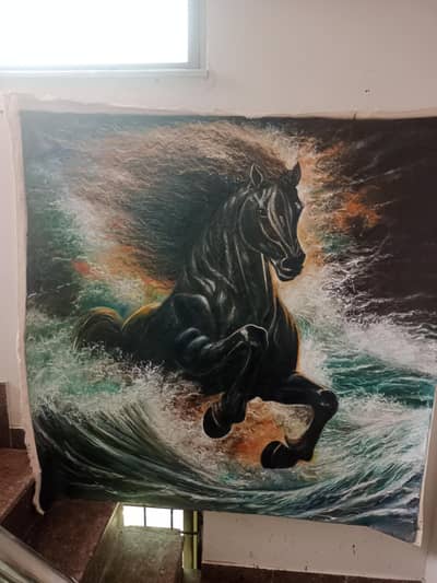 horse in sea