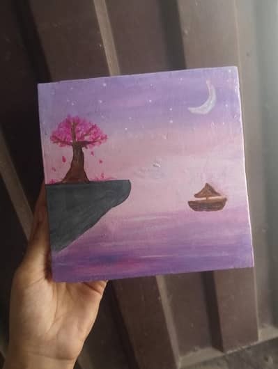 beautiful hand made purple  pink  weather river