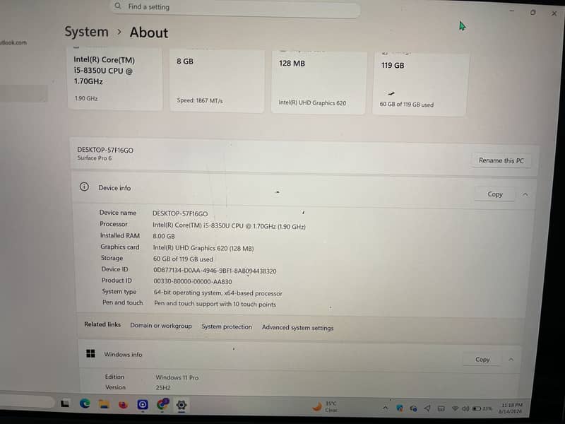 Microsoft Surface Pro 6 3