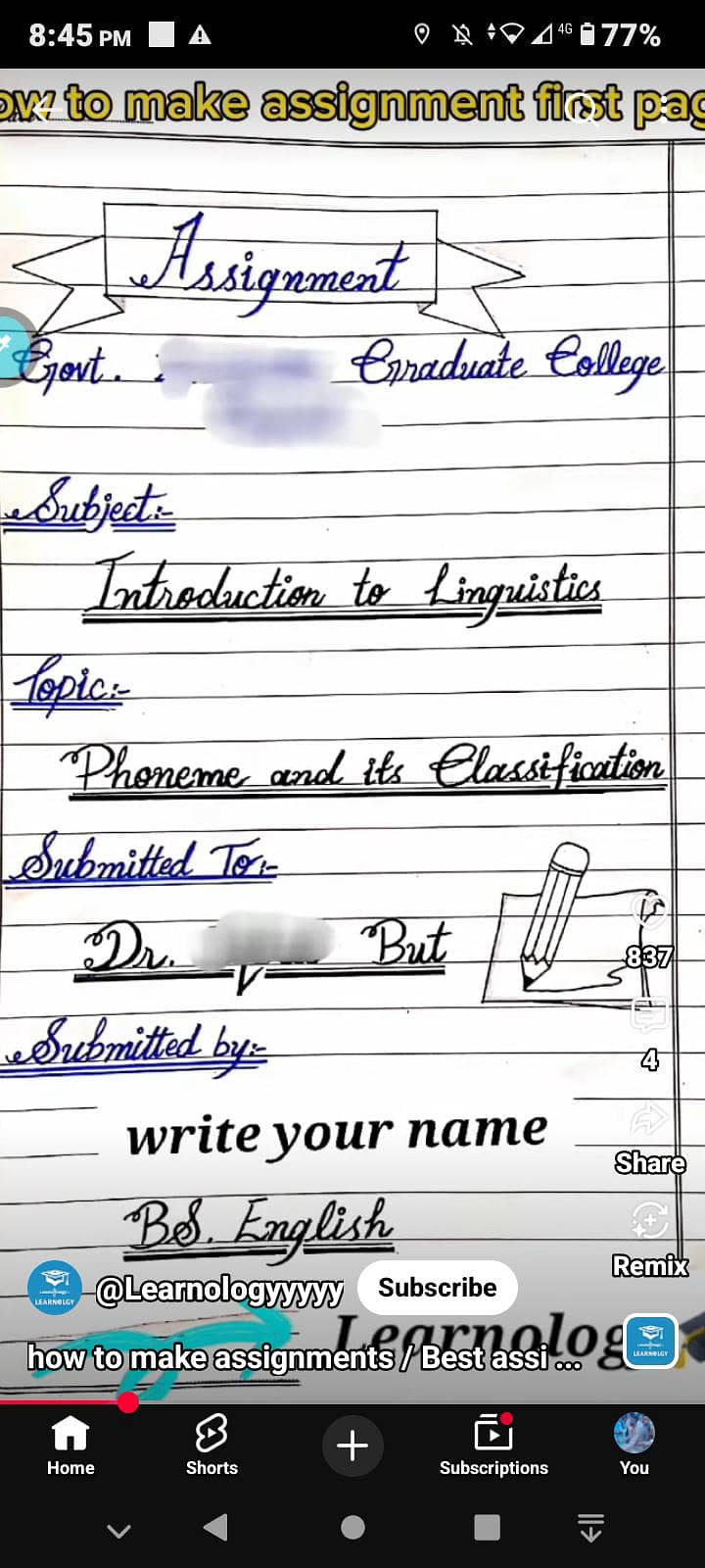 assignment work 0