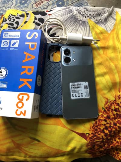 Tecno spark go 3 with box charger new mobile