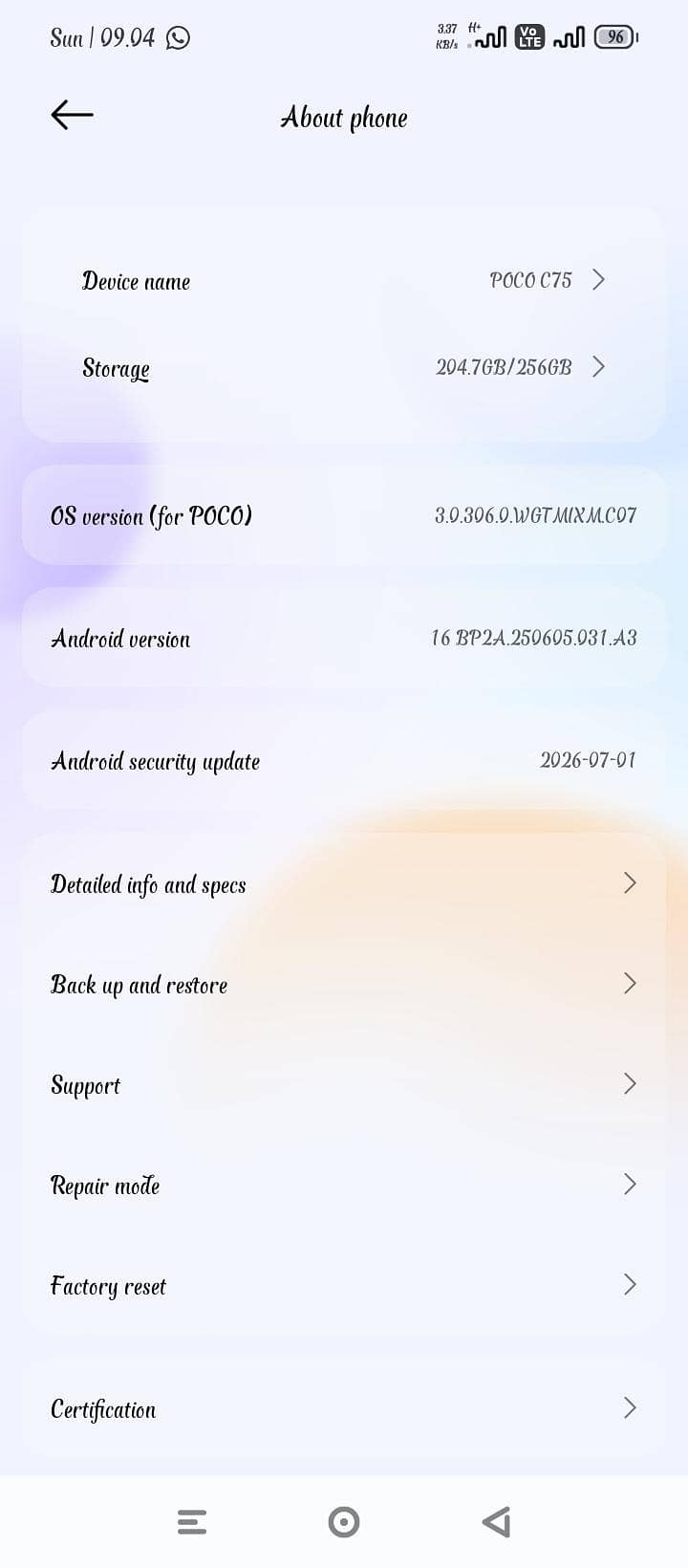Poco c 75 0