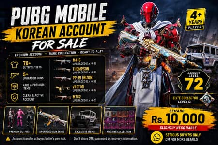 PUBG mobile Korean I'd for sale
