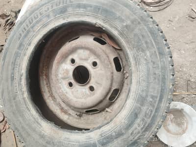 tyre 145 R12 with rim tubeless
