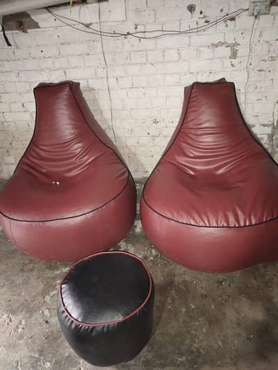 Leather Gaming Chair bean bags export quality filling with beans