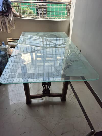 Heavy Glass Dining Table