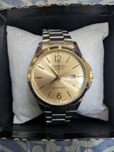 Original Casio Men’s Watch | Two-Tone Gold Dial | Japan Quartz | Date