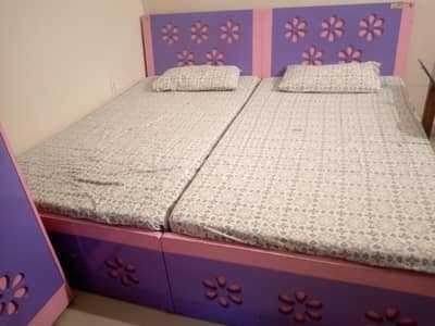3x6 ft twin beds with mattress