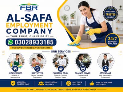 House Maids , Babysitter , Cook, Patient Care , Nurse , Driver, helper