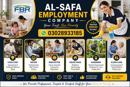 Professional Domestic Staff, Maids, Cook , Chef, Driver, Patient care
