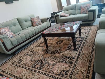 Seven seater sofa set with centre table for sale