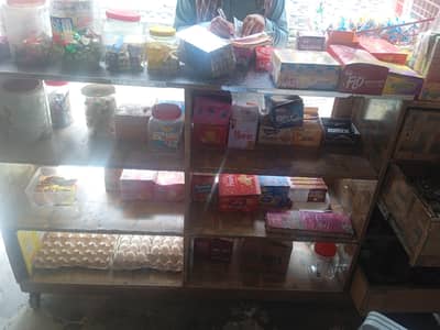 counter and shelfs