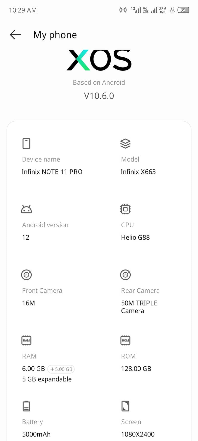 Infinix Note 11 6