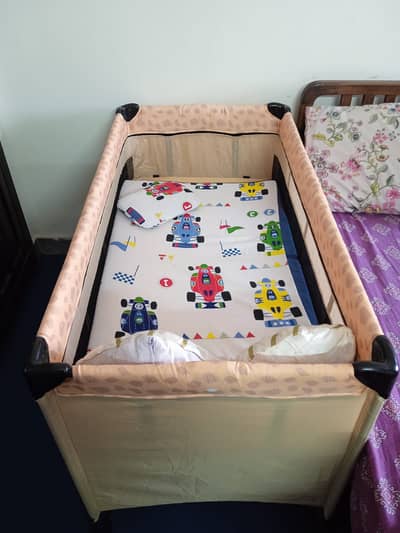 Portable Baby Cot + Mattress