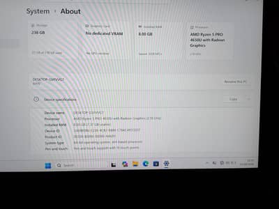 Ryzen 5 PRO 4650U | 8GB RAM | 256GB SSD | Touch