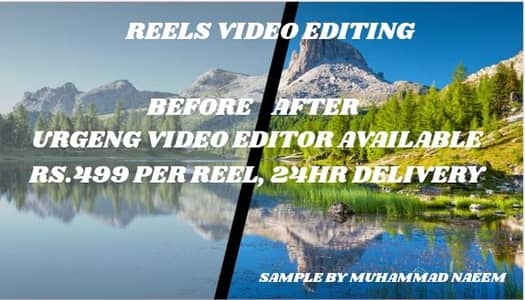 Rs. 499 urgent video professional editing for reels|24hr delivery