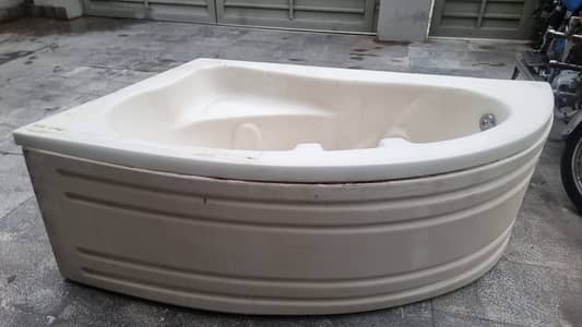 Fibre glass tub used.