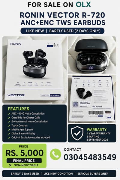 Ronin Vector R-7120 Earbuds