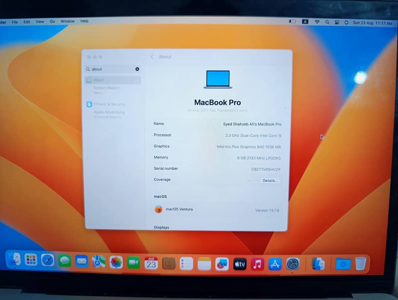 macbook pro 2017 13" 4