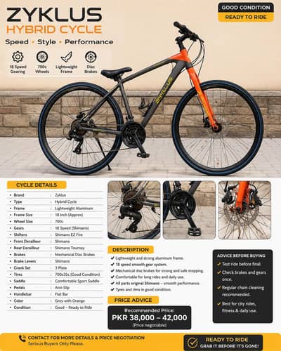 Zyklus Premium Hybrid Cycle – Excellent Condition | Shimano | 700C