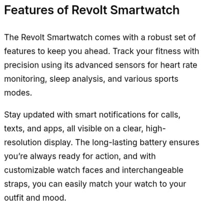 Zero lifestyle Revolt smartwatch