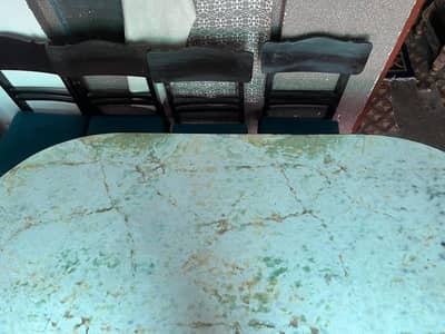 wooden Dinning table with 6 chairs