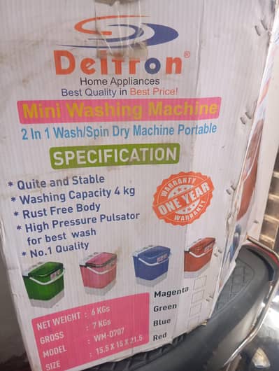 Deltron mini washing machine WM D707