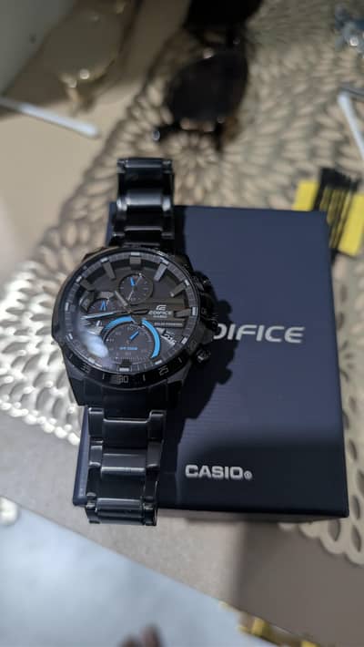 Casio Edifice EQS-920PB-1AV Solar Chronograph – Box Included Original