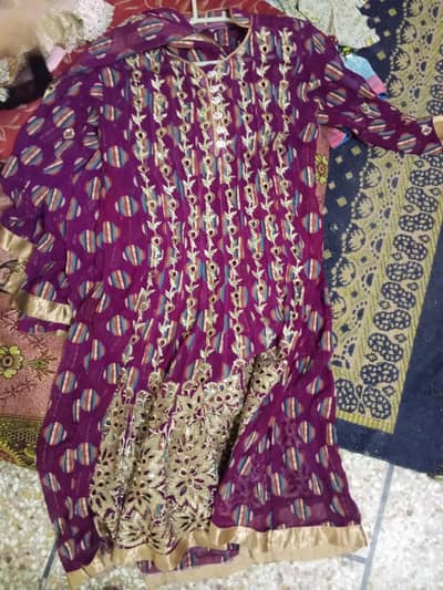 girls frok and lehenga with dubatta and three piece for boys