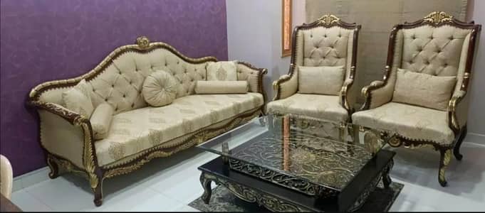 seven seaters sofa and center table