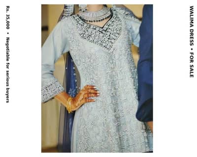 Elegant Grey Walima Maxi – Small Size For sale Once time used